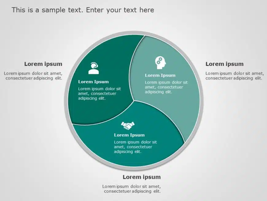 3 Part Circular PowerPoint Template