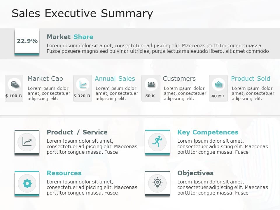 Sales Executive Summary Template | Sales Strategy Templates | SlideUpLift