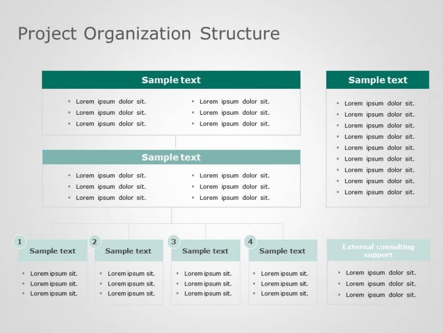 Project Organization Structure PowerPoint Template