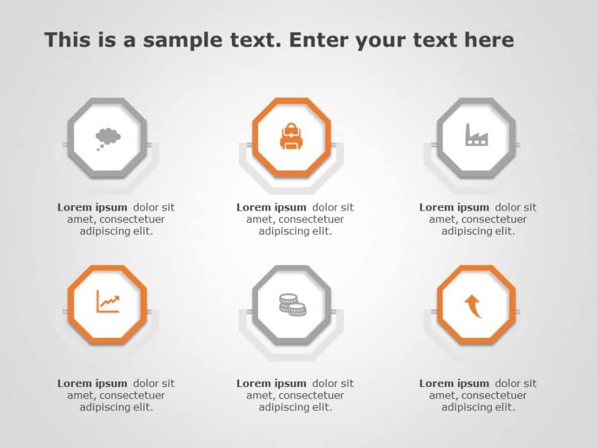 6 Steps Product Features PowerPoint Template 25