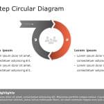 2 Step Circular Chevron Diagram PowerPoint Template & Google Slides Theme