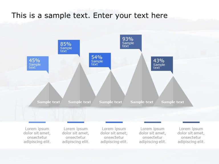 Comparison Pyramid Diagram PowerPoint Template & Google Slides Theme