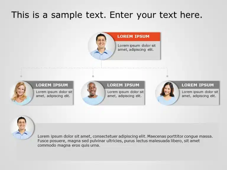 upside down org chart powerpoint template