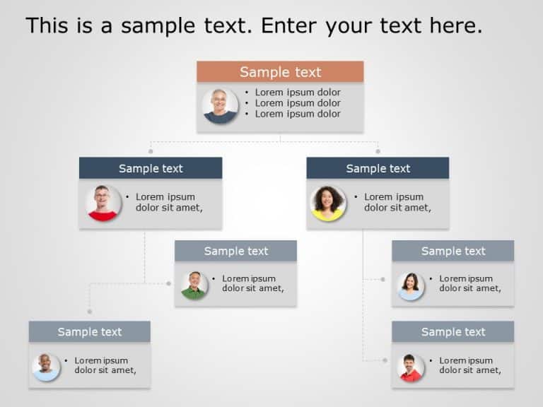 Org Chart PowerPoint Template 9 & Google Slides Theme