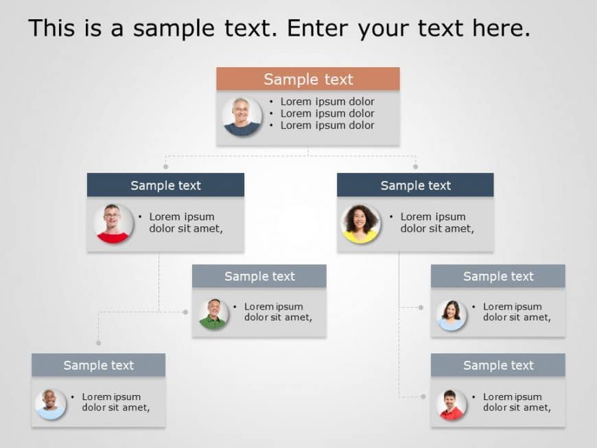 Org Chart 9 PowerPoint Template