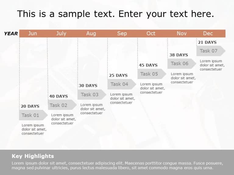 Gantt Chart PowerPoint Template 4 & Google Slides Theme