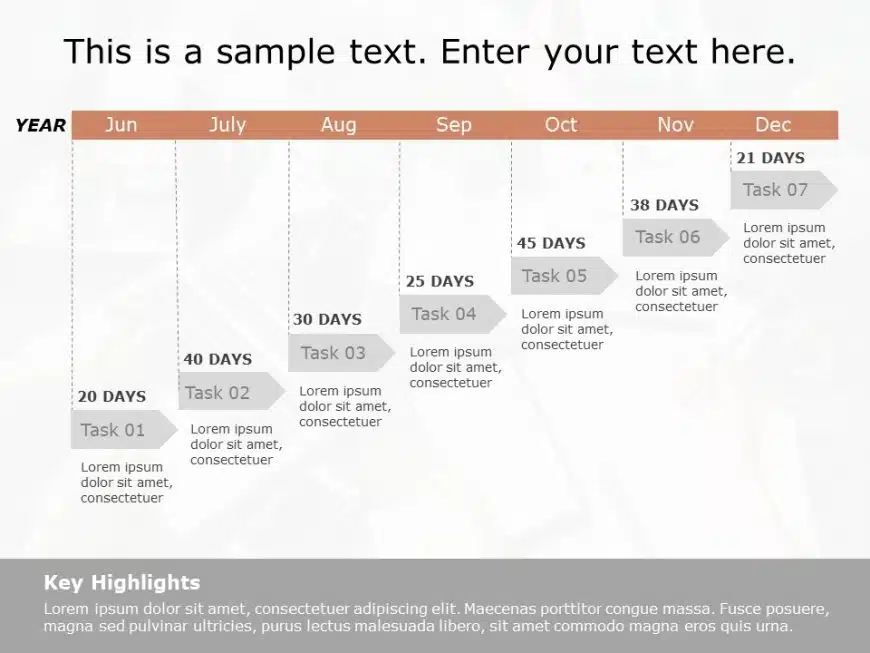 Gantt Chart PowerPoint Template 4