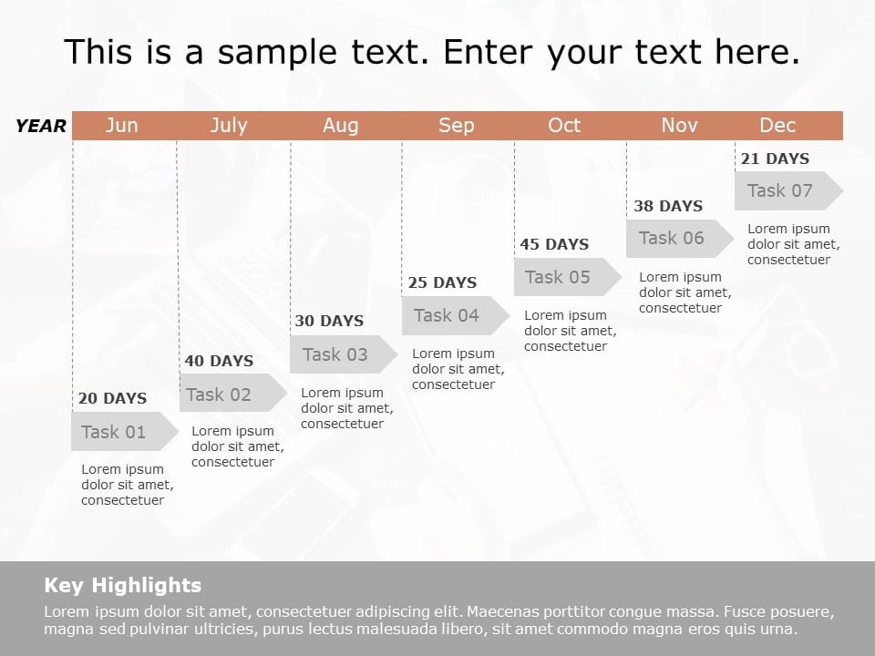 Gantt Chart 4 PowerPoint Template & Google Slides Theme