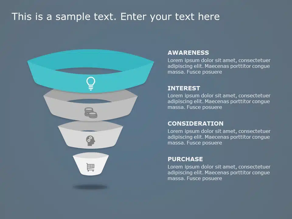 Funnel Analysis Diagram 5 PowerPoint Template & Google Slides Theme