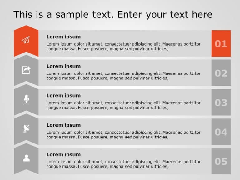 Free Chevron Diagram 6 PowerPoint Template