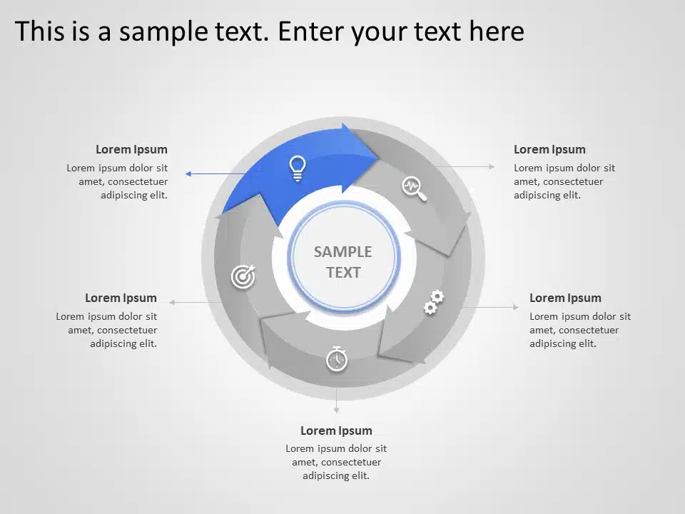 Chevron Diagram 8 PowerPoint Template & Google Slides Theme