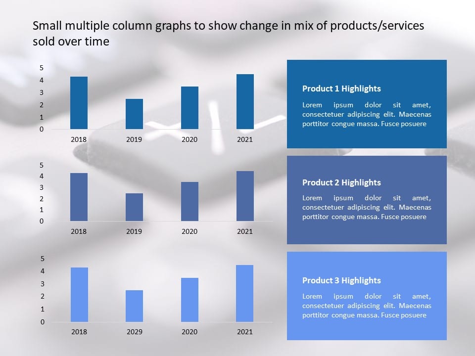 Multiple Column Graph PowerPoint Template