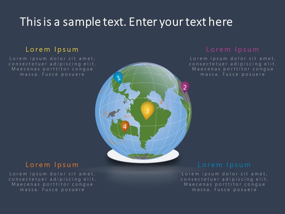 Globe Summary 3 PowerPoint Template & Google Slides Theme