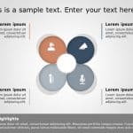 4 Steps Hexagon Core Competencies PowerPoint Template