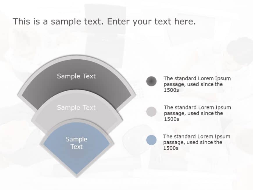 Overlapped Levels Pie Chart Diagram PowerPoint Template