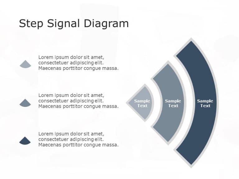 3 Step Signal Diagram PowerPoint Template