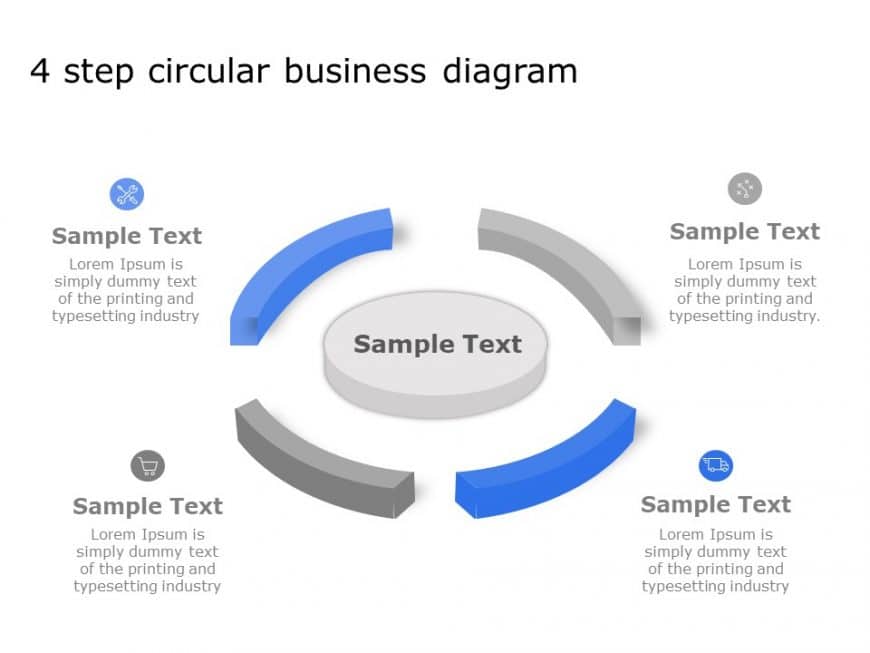 4 Step Circular Business Diagram PowerPoint Template