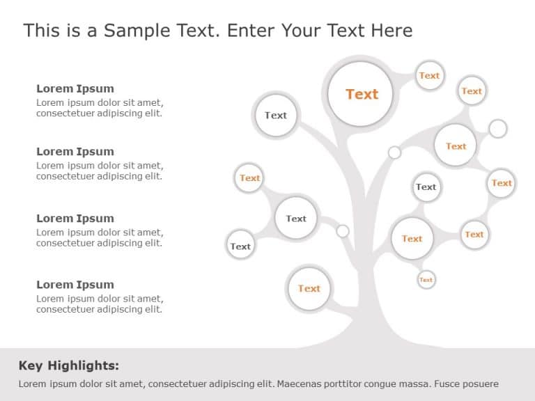 Nodal Tree Diagram PowerPoint Template
