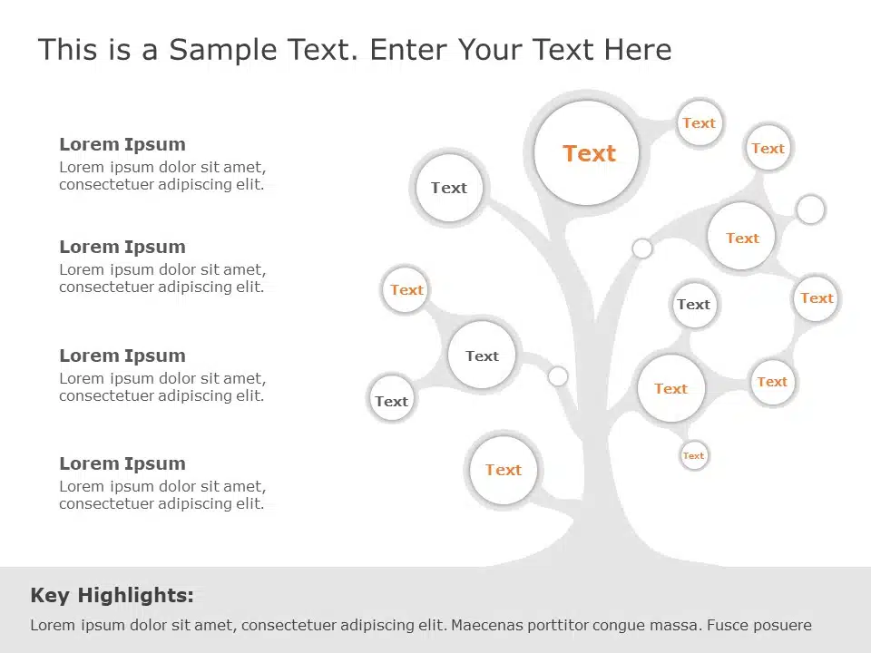 Nodal Tree Diagram PowerPoint Template & Google Slides Theme