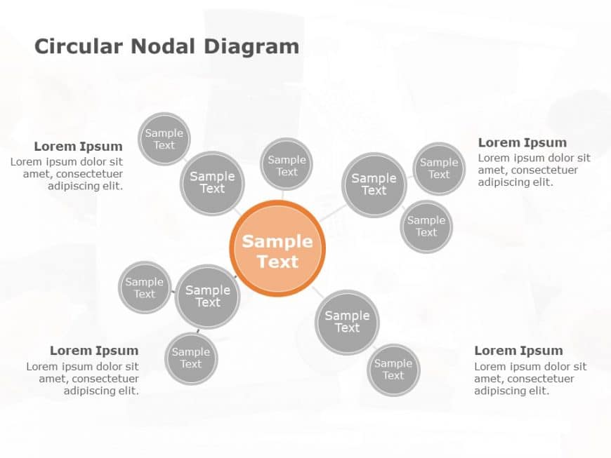 8 Circular Nodal Diagram PowerPoint Template