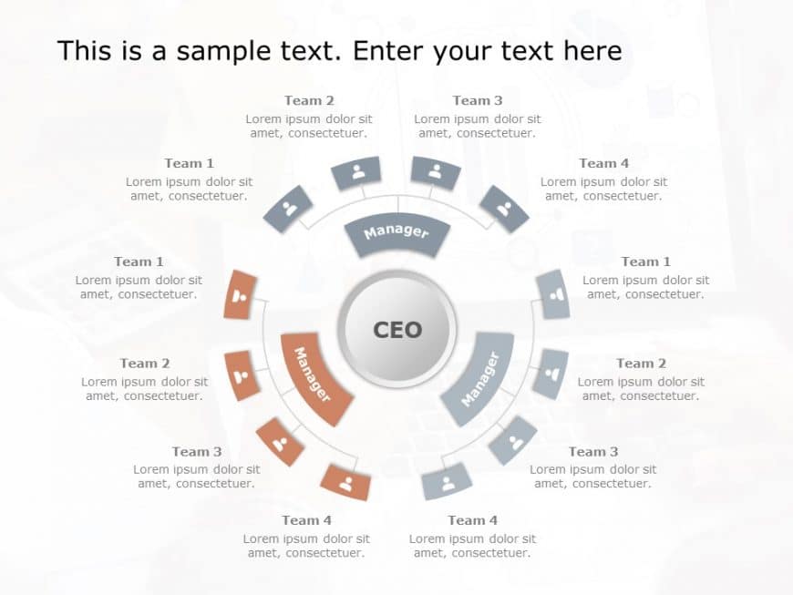 Circular Organization Structure PowerPoint Template