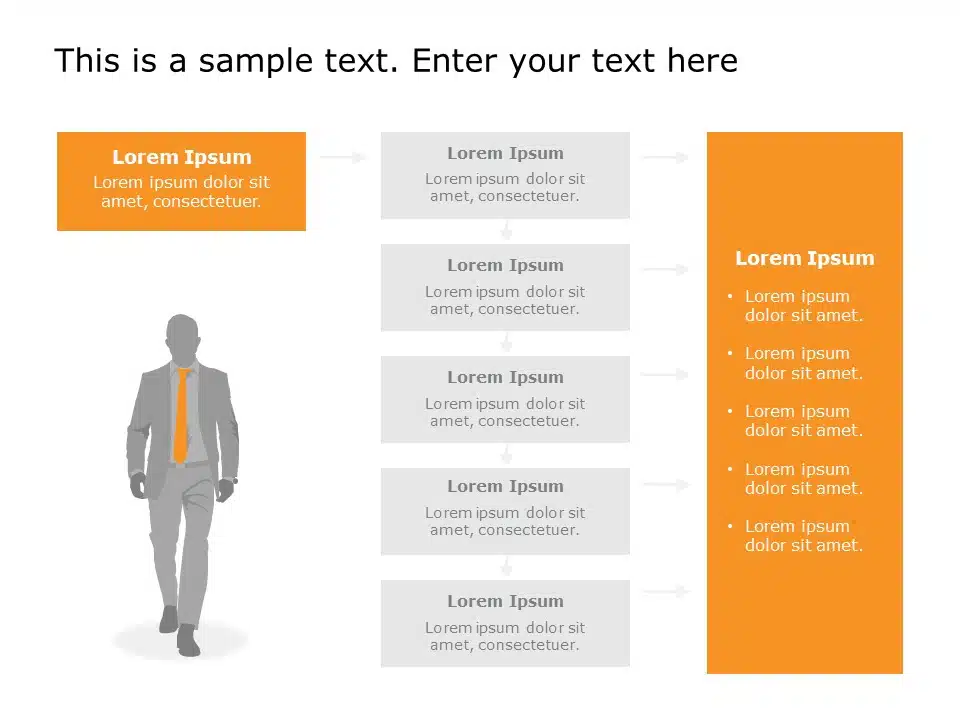 5 Step Process Diagram PowerPoint Template & Google Slides Theme