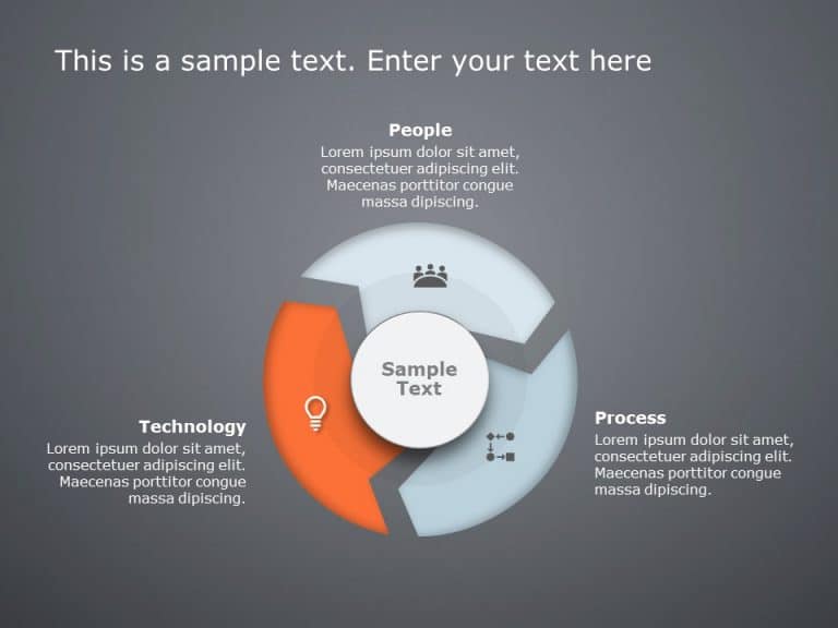 3 Step Chevron Diagram PowerPoint Template & Google Slides Theme