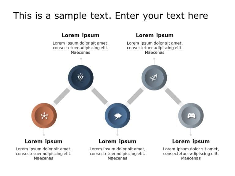 Tri-Color Circular Network Diagram for Concept Mapping Slide Template & Google Slides Theme