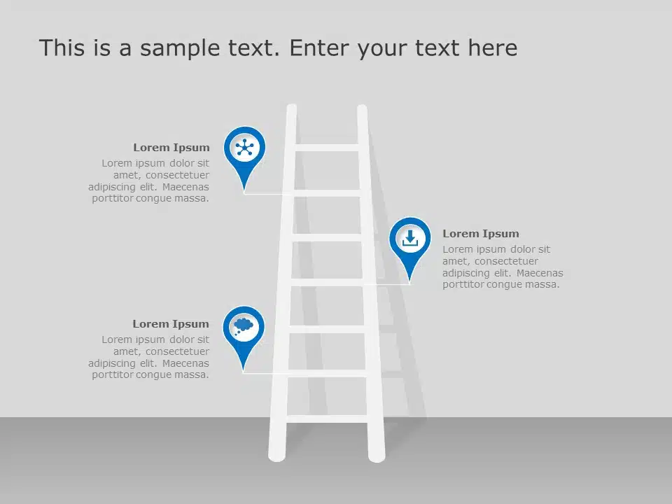 4 Steps Business Strategy Ladder Powerpoint Template 8503