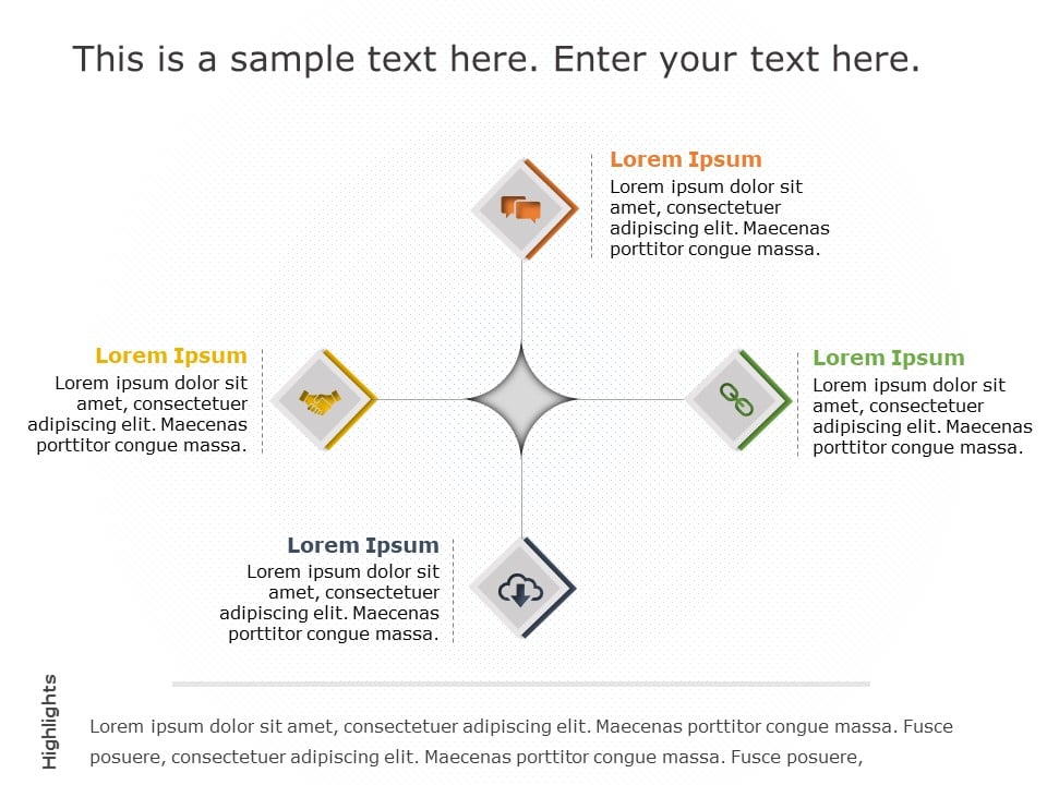 4 Steps Nodal PowerPoint Template