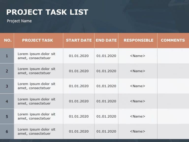 Project Task Tracker 1 PowerPoint Template