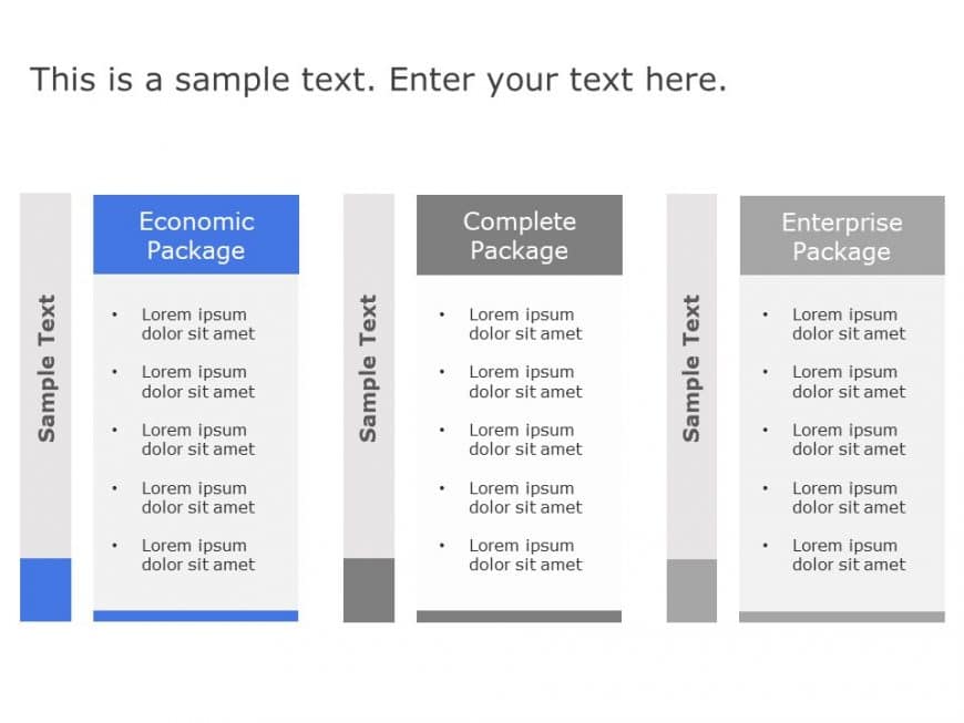 3 Steps Pricing PowerPoint Template