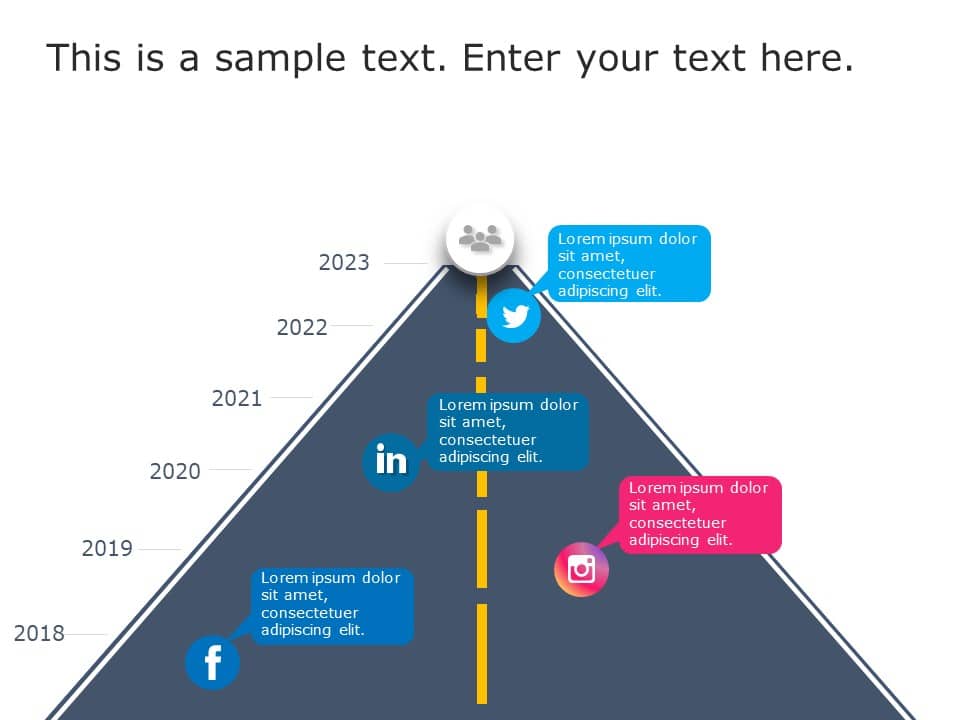 Social Media Roadmap PowerPoint Template