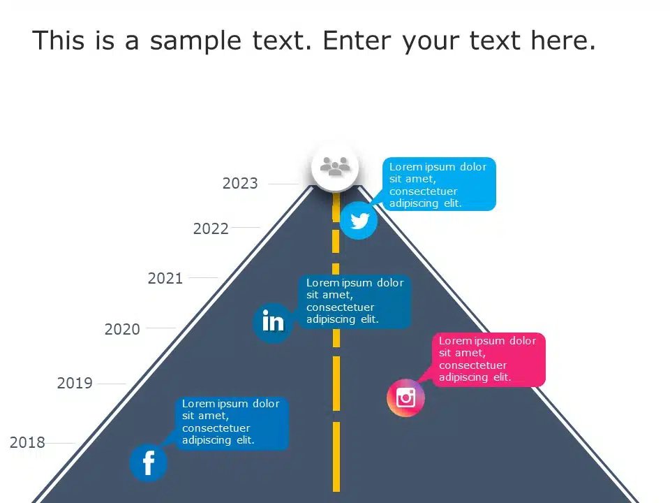 Social Media Roadmap PowerPoint Template & Google Slides Theme