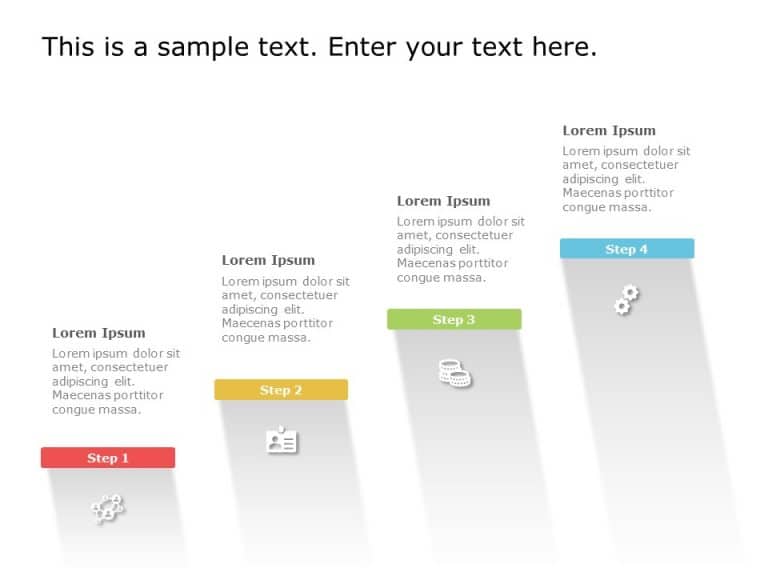 4 Steps Business Growth 1 PowerPoint Template & Google Slides Theme