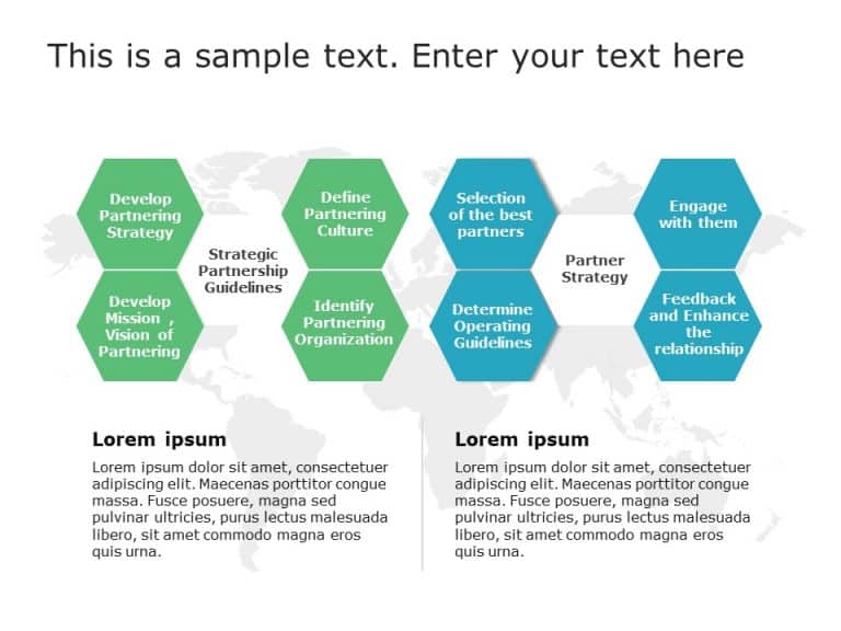 Partnership Engagement Strategy Hexagon PowerPoint Template & Google Slides Theme