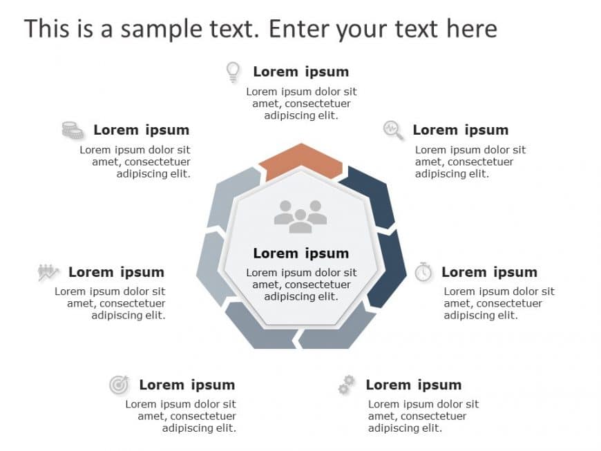 Heptagon Chevron PowerPoint Template