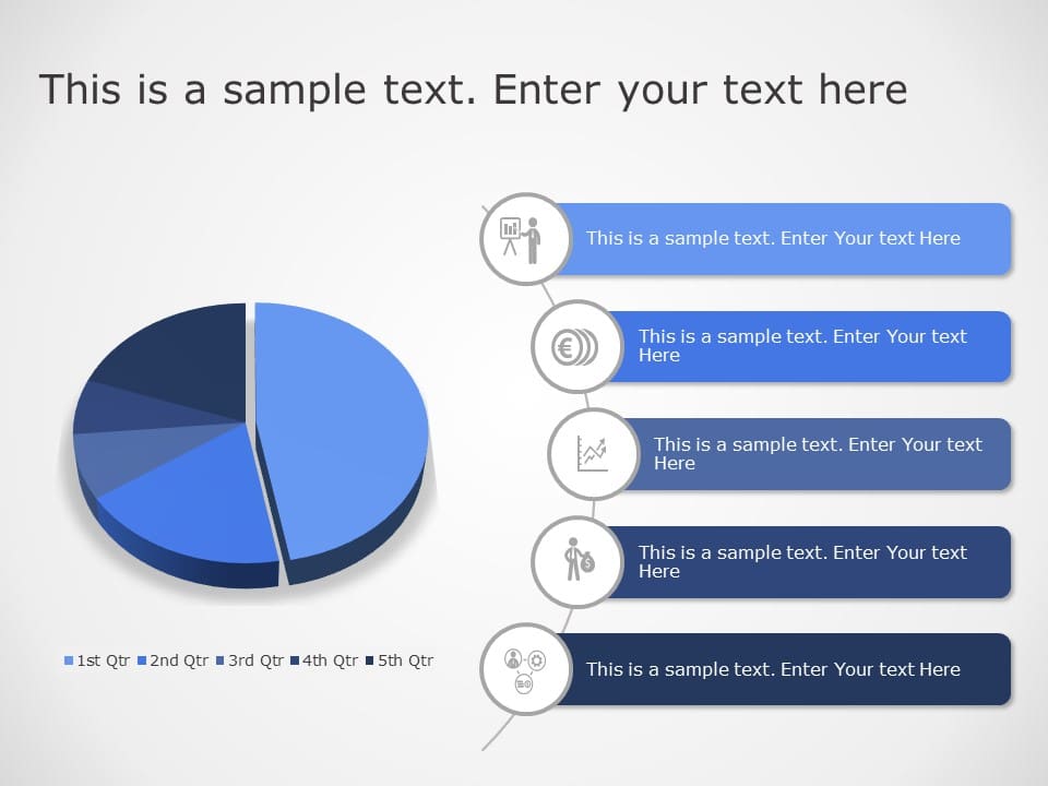 Free Business Performance Pie Chart PowerPoint Template