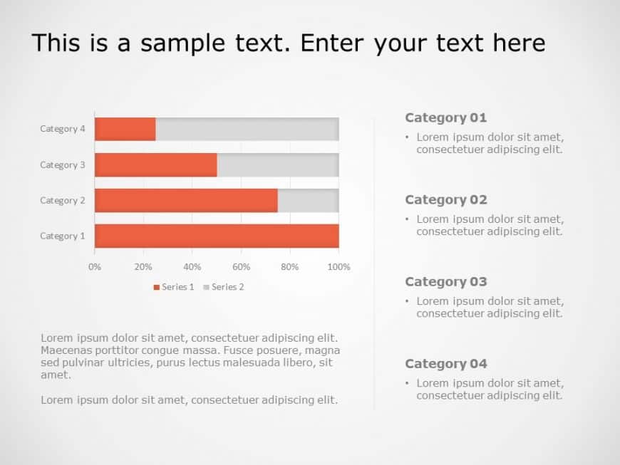 Horizontal Bar Chart PowerPoint Template