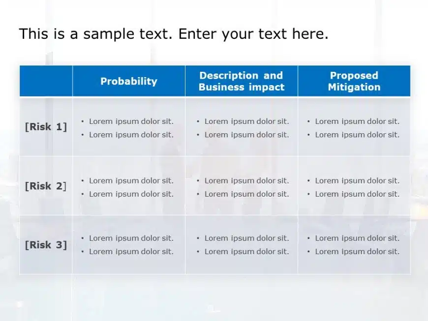 Risk Assessment 1 PowerPoint Template