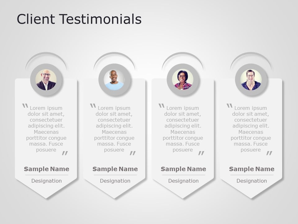 Client Testimonials Powerpoint Template 2 | Client Testimonials ...