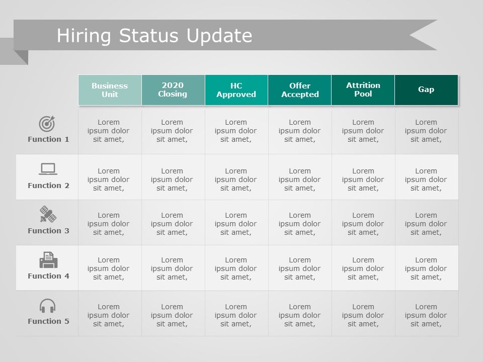 Hiring Status Update PowerPoint Template