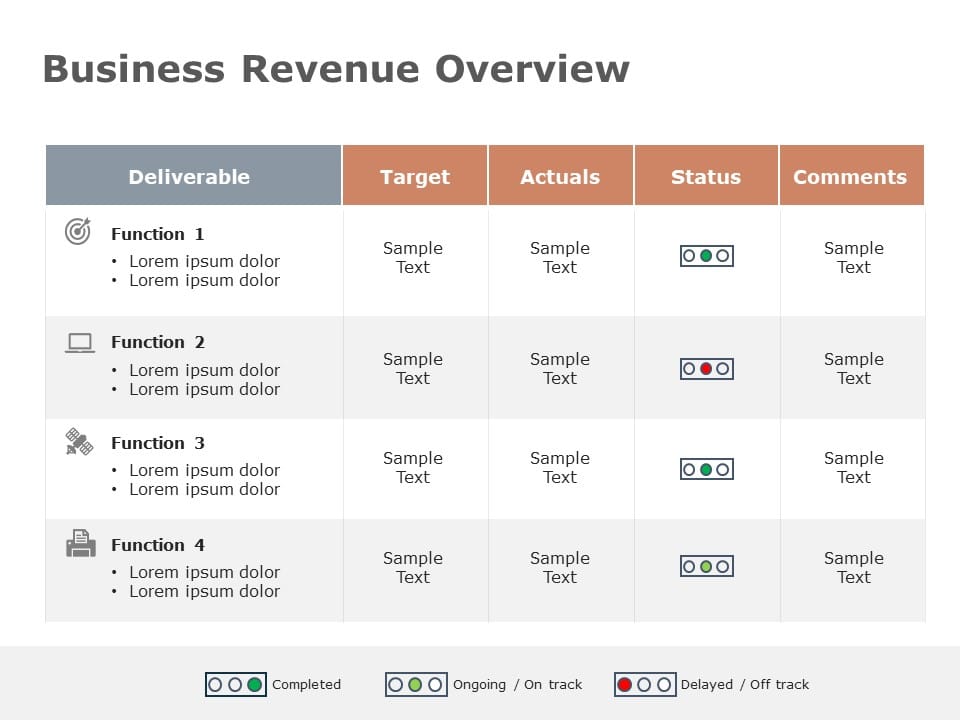 Status Update Powerpoint Deck Business Status Update 1 PowerPoint Template