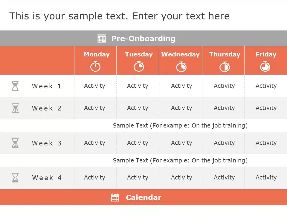 Induction Training Calendar Google Slides Theme