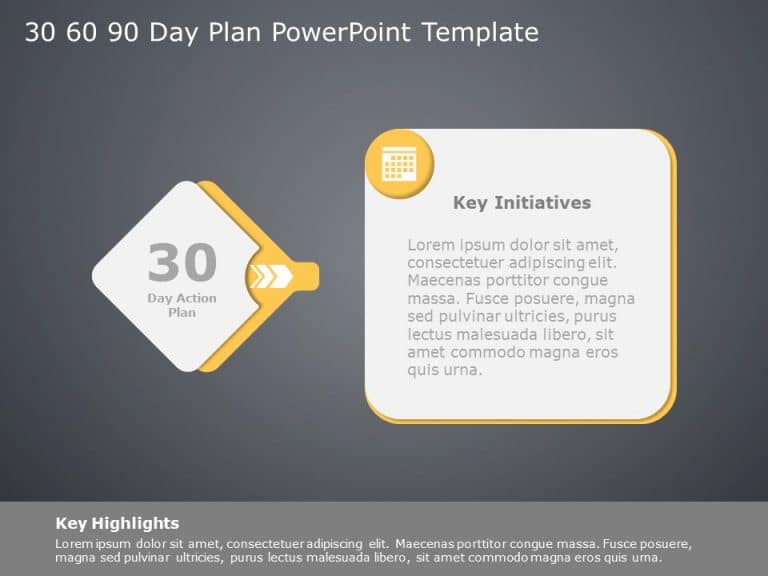 30 60 90 Day Plan 9 PowerPoint Template & Google Slides Theme 3