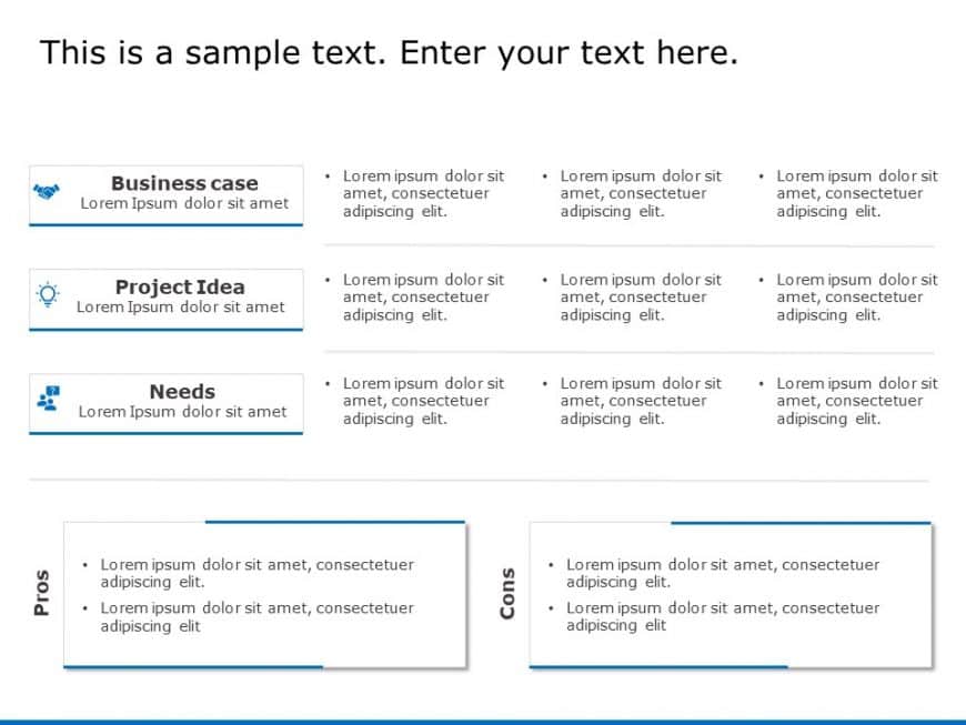 Business Case Pros And Cons PowerPoint Template