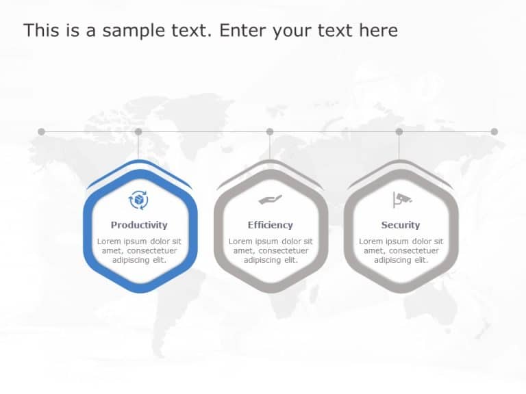 Hexagonal Blue and Gray Business Priorities Infographic Presentation Template & Google Slides Theme