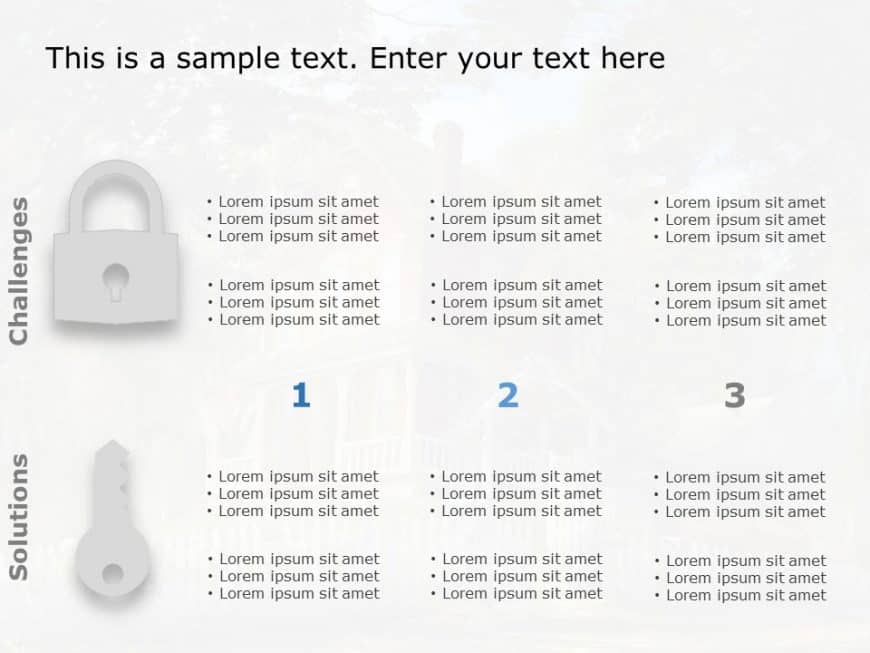 Challenges and Solutions Key PowerPoint Template