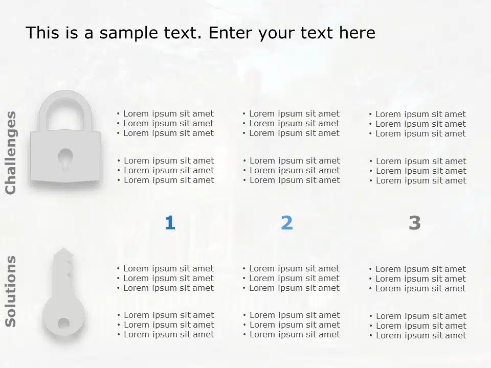 Challenges and Solutions Key PowerPoint Template & Google Slides Theme