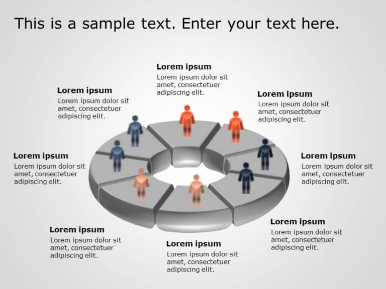 Circular 3D Org Chart PowerPoint Template 10 & Google Slides Theme